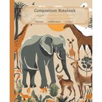 Composition Notebook 120 Pages College Rulled 7.5" x 9.25": Great Safara Motif, Ideal for Adults, Kids, Women, Man and all which love Animals