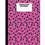 Composition Notebook: Bright Pink Inline Roller Skates Pattern Wide Ruled Comp Book