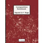 Composition Notebook: Burgundy Marbled | College Ruled | 100 Blank Lined pages | 8.5 x 11 inches | Matte Cover | Paperback