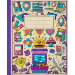 Composition Notebook College Ruled: Arcade Video Game, Retro Illustration | Cute Aesthetic Journal for School, College, Office, and Work