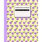 Composition Notebook, College Ruled Vintage: Pastel Aesthetic Purple Gerbera Daisy Flowers Illustration, Journal for College, School, Office & Work l ... for Women, 110 Pages Paperback Matte Cover