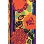 Composition Notebook Dot Grid Paper: A lovely vintage floral motif with orange and burgundy flowers on a yellow and purple striped background.: Cute ... For College, Students, School, Work, Office.