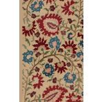 Composition Notebook Dot Grid Paper: Lovely vintage botanical folk pattern with red and blue decorative flowers on a beige background.: Cute Aesthetic ... For College, Students, School, Work, Office.