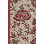 Composition Notebook Dot Grid Paper: Lovely vintage botanical pattern with large muted red floral ornaments with leaves on a beige background.: Cute ... For College, Students, School, Work, Office.