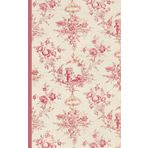 Composition Notebook Dot Grid Paper: Lovely, vintage botanical pattern with muted red and pink roses, flowers with leaves and buds on twigs on a light ... For College, Students, School, Work, Office.