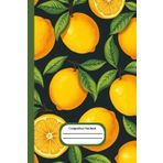Composition Notebook: Lemons pattern - 101 wide ruled pages - space for little drawings included - 6x9