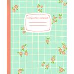 Composition Notebook: Minimal Bloom: Aesthetic Mint Green Notebook with Delicate Flowers for Daily Notes & Journaling