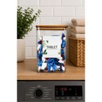 Comprox Banyo Saklama Kabı Dikdörtgen 2,9lt 1'li Set Tablet/deterjan Kabı Kutusu Ahşap Ağaç Vakum Kapaklı