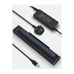 comse Alüminyum 16 Port Usb 3.0 Data Hub Çoğaltıcı 12w 8.3A TR Adaptör 16 Girişli 100W Güç