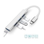 Comse Macbook 4 Port USB 3.0 Hub Çevirici Çoğaltıcı Type C Çoklayıcı 4 Portlu USB Hub Çoklayıcı 4in - Gri