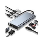 Comse Macbook Pro Air Type C Hub Pd Şarj HDMI Sd Network VGA Girişli 11 In 1 Çevirici Dönüştürücü Çoklayıcı