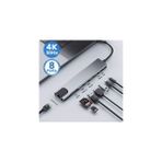Comse Macbook Pro Air Uyumlu USB Type-C 8 Hub Dönüştürücü Çevirici Çoklayıcı USB Hdmı Micro Sd 8 Girişli