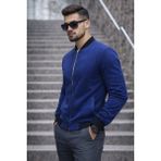 Comstar Erkek Basic Dar Kalıp Lacivert Nubuk Ceket - 3XL