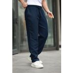 comstar Erkek Beli Lastikli Bol Laci Keten Baggy Pantolon