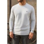 Comstar Erkek Bisiklet Yaka Slim Fit Beyaz Kazak