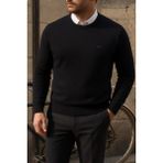Comstar Erkek Bisiklet Yaka Slim Fit Siyah Kazak - XL