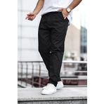 comstar Erkek Bol Paça Yüksek Bel Basic Siyah Baggy Pantolon