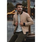 Comstar Erkek Comfort Fit Basic Kahve Süet Nubuk Ceket - 5XL