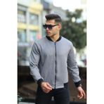 Comstar Erkek Dar Kesim Nubuk Süet Astarsız Likralı Su Itici Kolej Ceket - 5XL - Gri