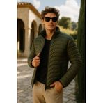 Comstar Erkek Fermuarlı Haki Şişme Mont - 3XL