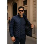 Comstar Erkek Günlük Comfort Lacivert Şişme Mont - 3XL