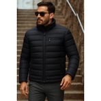 Comstar Erkek Kışlık Basic Dik Yaka Fermuarlı K.lacivert Şişme Mont - 2XL