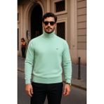Comstar Erkek Kışlık Basic Slim Fit Uzun Mint Kazak