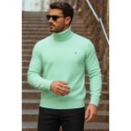Comstar Erkek Kışlık Basic Uzun Boğazlı Mint Kazak