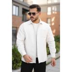 Comstar Erkek Kışlık Günlük Basic Oduncu Beyaz Kaşe Ceket - XL