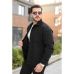 Comstar Erkek Kışlık Günlük Basic Oduncu Siyah Kaşe Ceket - 2XL