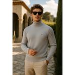 Comstar Erkek Kışlık Slim Fit Gri Kazak - XL