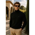 Comstar Erkek Kışlık Slim Fit Siyah Kazak