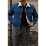Comstar Erkek Kışlık Trend Basic K.mavi Içi Kürklü Peluş Mont - XL