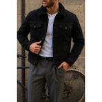 Comstar Erkek Kışlık Trend Basic S.siyah Içi Kürklü Peluş Mont