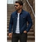 Comstar Erkek Mevsimlik Basic Günlük Trend Lacivert Kot Ceket