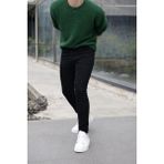 Comstar Erkek Pamuklu Basic Yüksek Bel Dar Füme Kot Pantolon - Siyah - 29