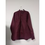 Comstar Erkek Slim Fit Çift Cepli Kot Gömlek - Bordo