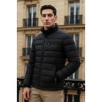 comstar Erkek Trend Basic Dik Yaka Kışlık Siyah Şişme Mont