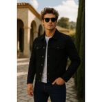 Comstar Erkek Trend Cepli Slim Fit Klasik Siyah Kot Ceket - XL