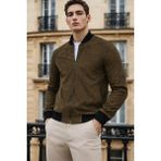 Comstar Erkek Trend Dar Astarsız Nubuk Süet Haki Ceket - XL
