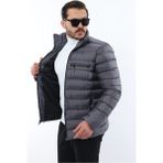 Comstar Erkek Trend Fermuarlı Şık Füme Şişme Mont - 3XL