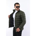 comstar Erkek Trend Fermuarlı Şık Haki Şişme Mont