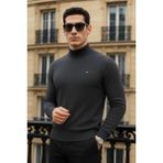 Comstar Erkek Trend Kışlık Yarım Boğazlı Füme Triko Kazak - XL