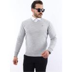 Comstar Erkek Trend V Yaka Günlük Beyaz Triko Kazak - XL