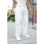 Comstar Erkek Yüksek Bel Bol Paça Günlük Beyaz Baggy Pantolon - 30