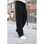 Comstar Erkek Yüksek Bel Bol Paça Günlük Siyah Baggy Pantolon - 34