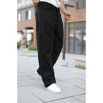 comstar Erkek Yüksek Bel Bol Paça Günlük Siyah Baggy Pantolon