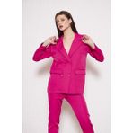Comstar Kadın Owersize Ceket Pantolon Takım - Fuşya - 1 Drop - 38