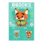 C&On Design Bricks Nick Fox Tilki Yap Boz 3D Puzzle Mini Lego