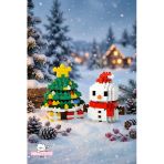 C&On Design Bricks Yılbaşı Özel Seri Mini Yapı Oyuncak Kardan Adam Ve Yılbaşı Ağacı 2'Li Set